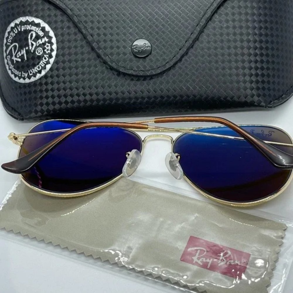 BNWT Rayban Aviator sunglass Gold/Brown Polarized lenses 3025 Assorted siz… - Picture 6 of 6